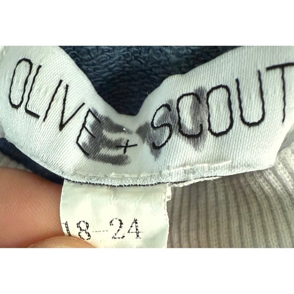 Olive + Scout Blue Black Tie Dye Crewbeck Sweater Baby Boy Size 18-24 Months - Picture 4 of 4